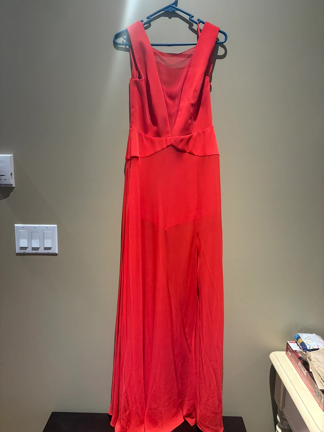 BCBG MAXAZRIA Haleel Deep V-Neck Chiffon Skirt Romper