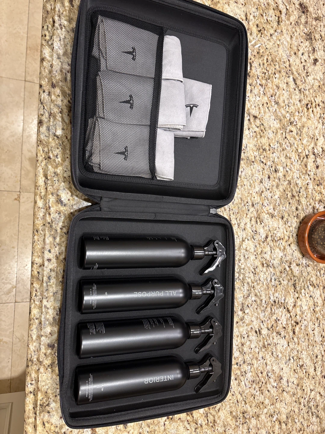 Tesla Car Care Cleaning Kit with 4 Bottles and Microfiber Towels - photo 2