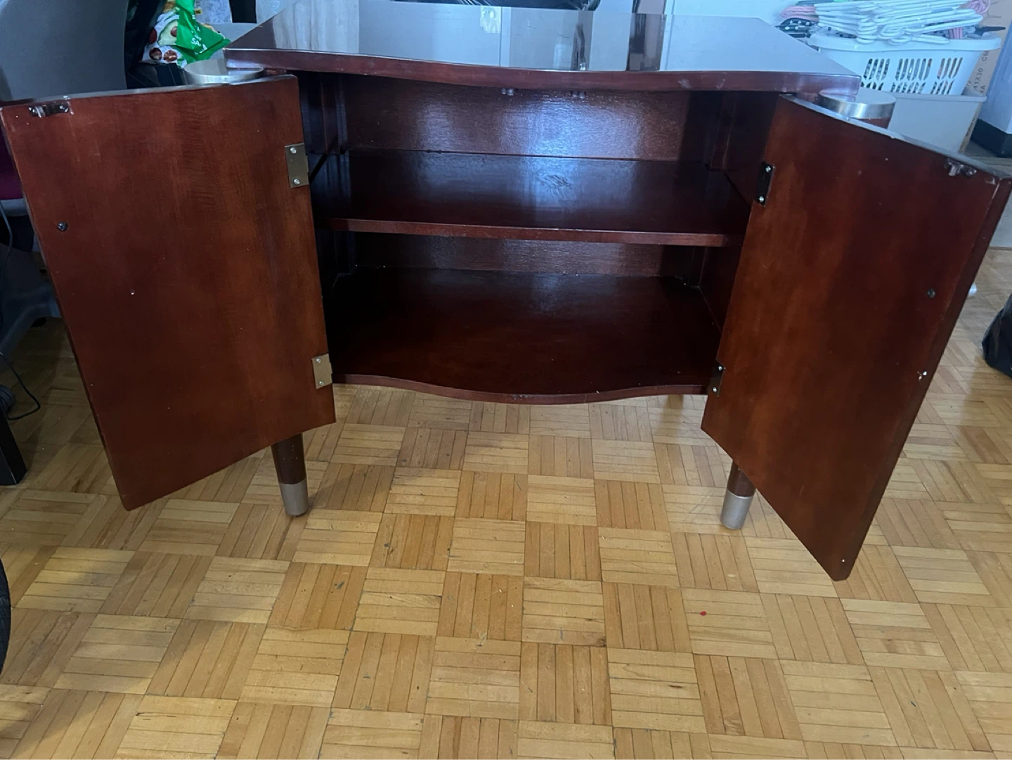 Dark Wood Cabinet with Silver Accents NEED GONE ASAPPP!!! - photo 3