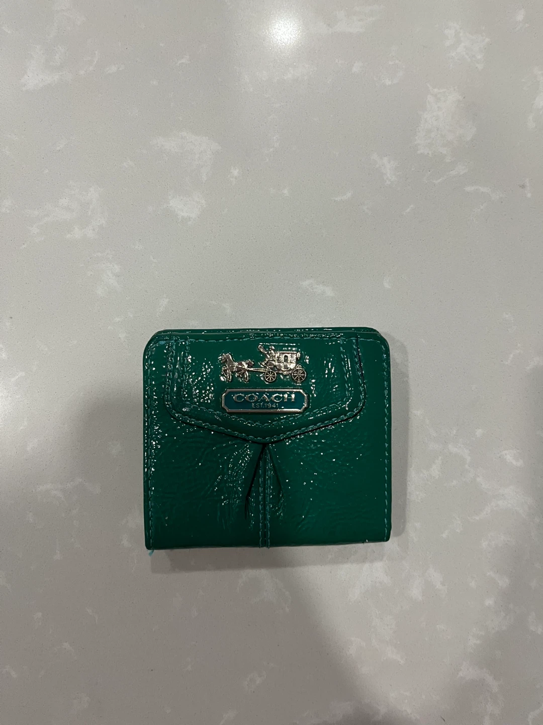 Coach Green Patent Leather Wallet