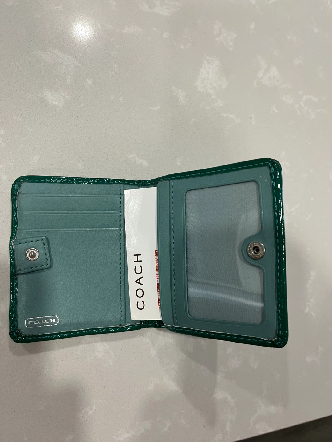 Coach Green Patent Leather Wallet - photo 3