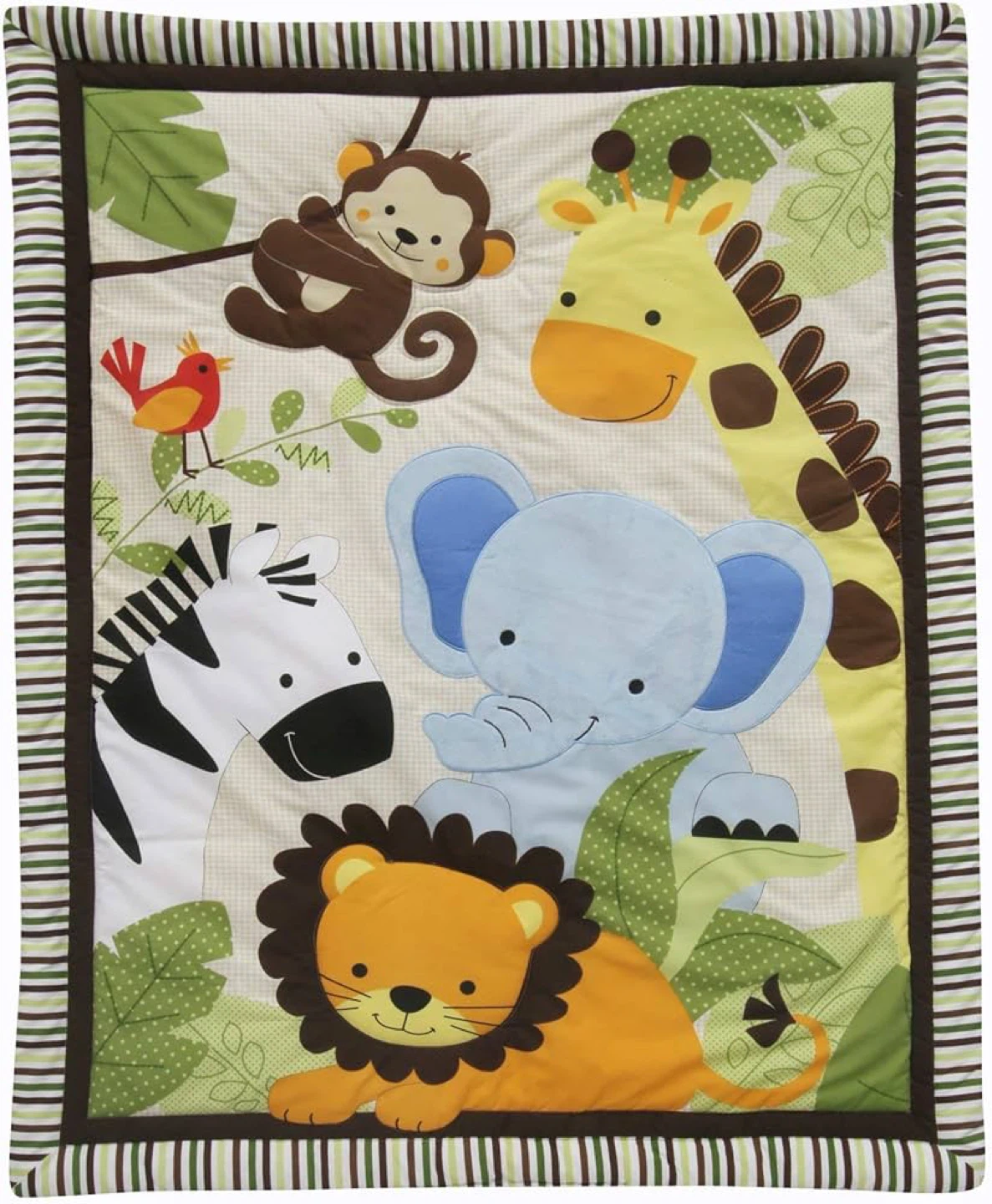 Bedtime originals blanket jungle buddies bedding, 34”x 42” - photo 2