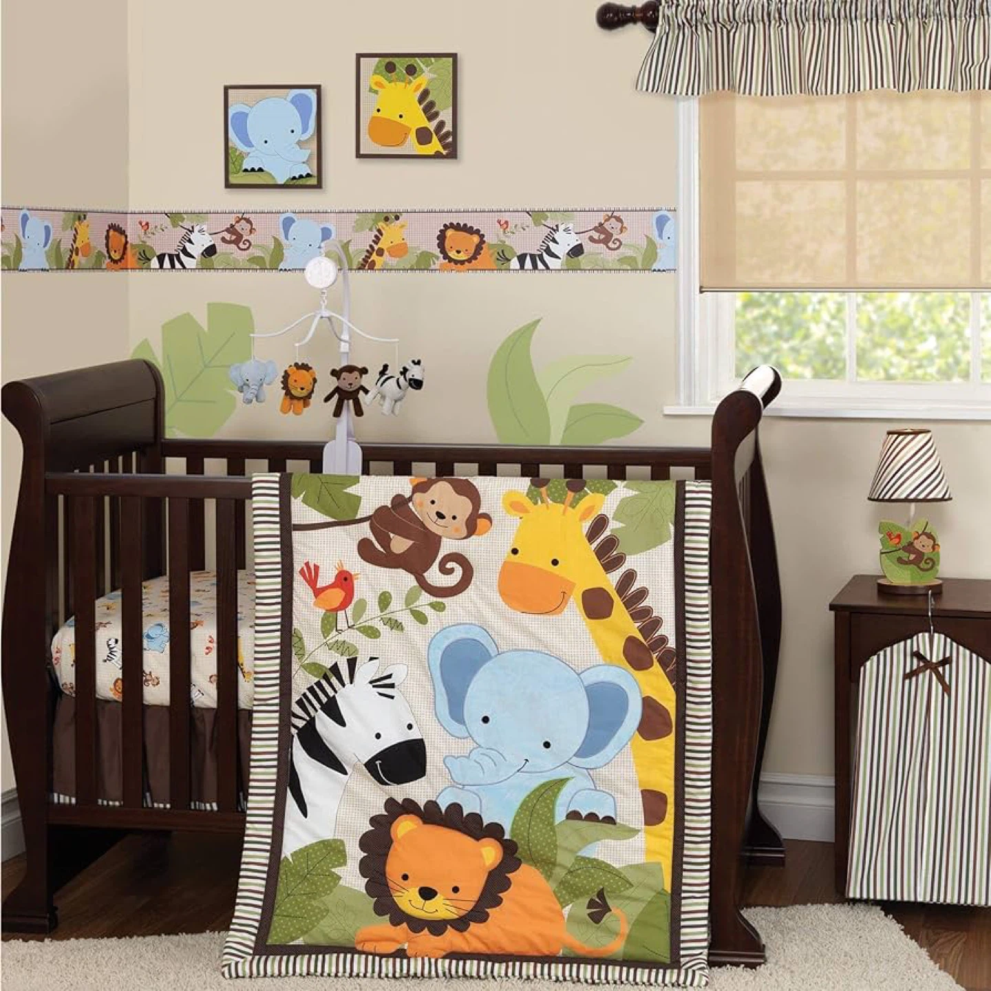 Bedtime originals blanket jungle buddies bedding, 34”x 42”