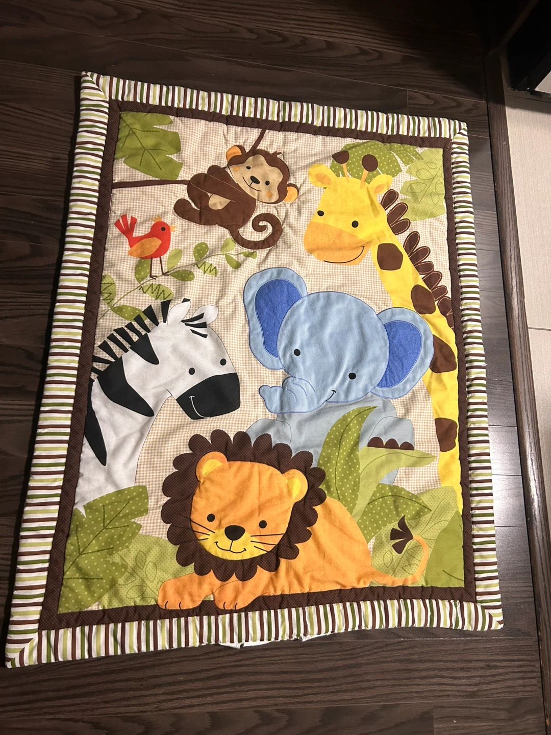Bedtime originals blanket jungle buddies bedding, 34”x 42” - photo 3
