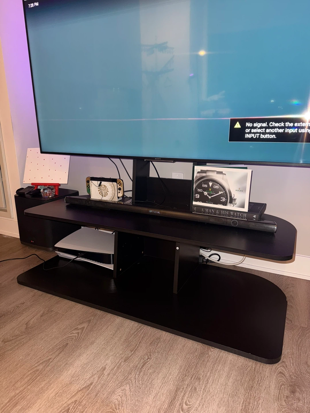 Black TV Stand with Mount - photo 3