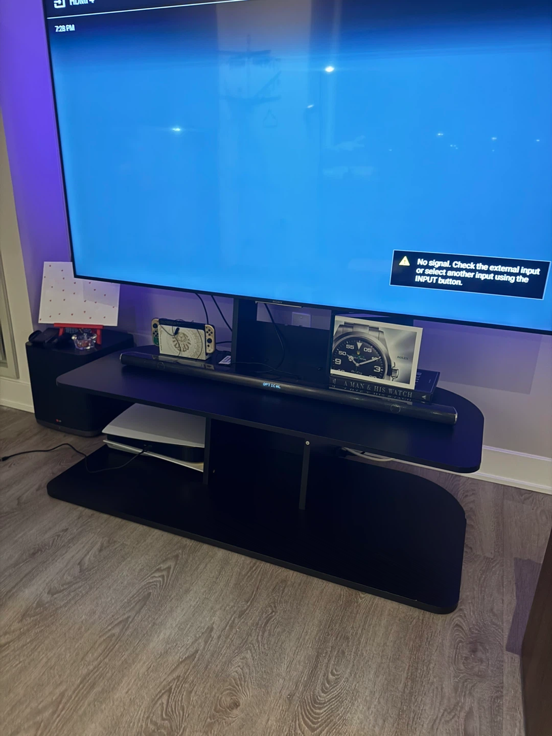 Black TV Stand with Mount - photo 4