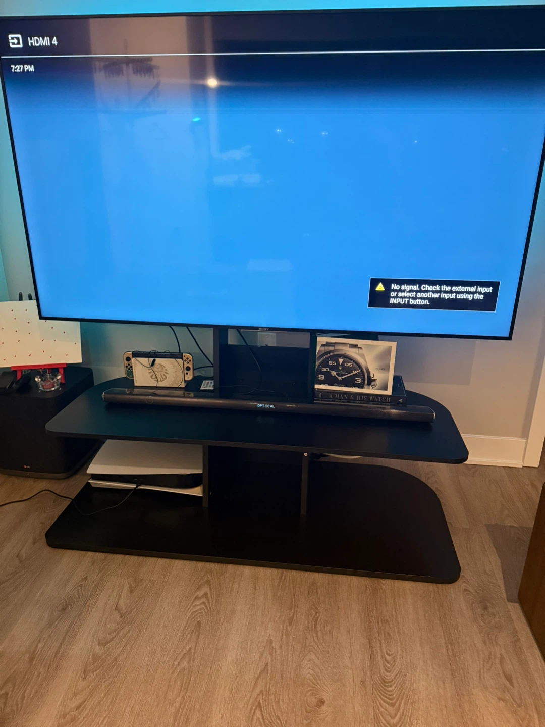 Black TV Stand with Mount - photo 5