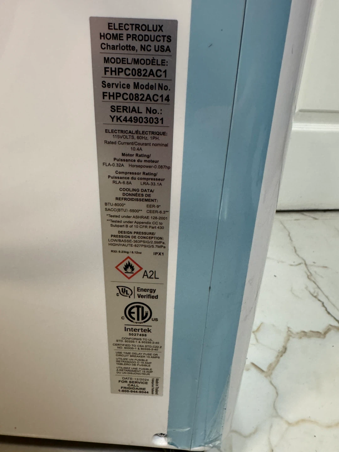 Frigidaire FHPC082AC1 Portable Air Conditioner - photo 3