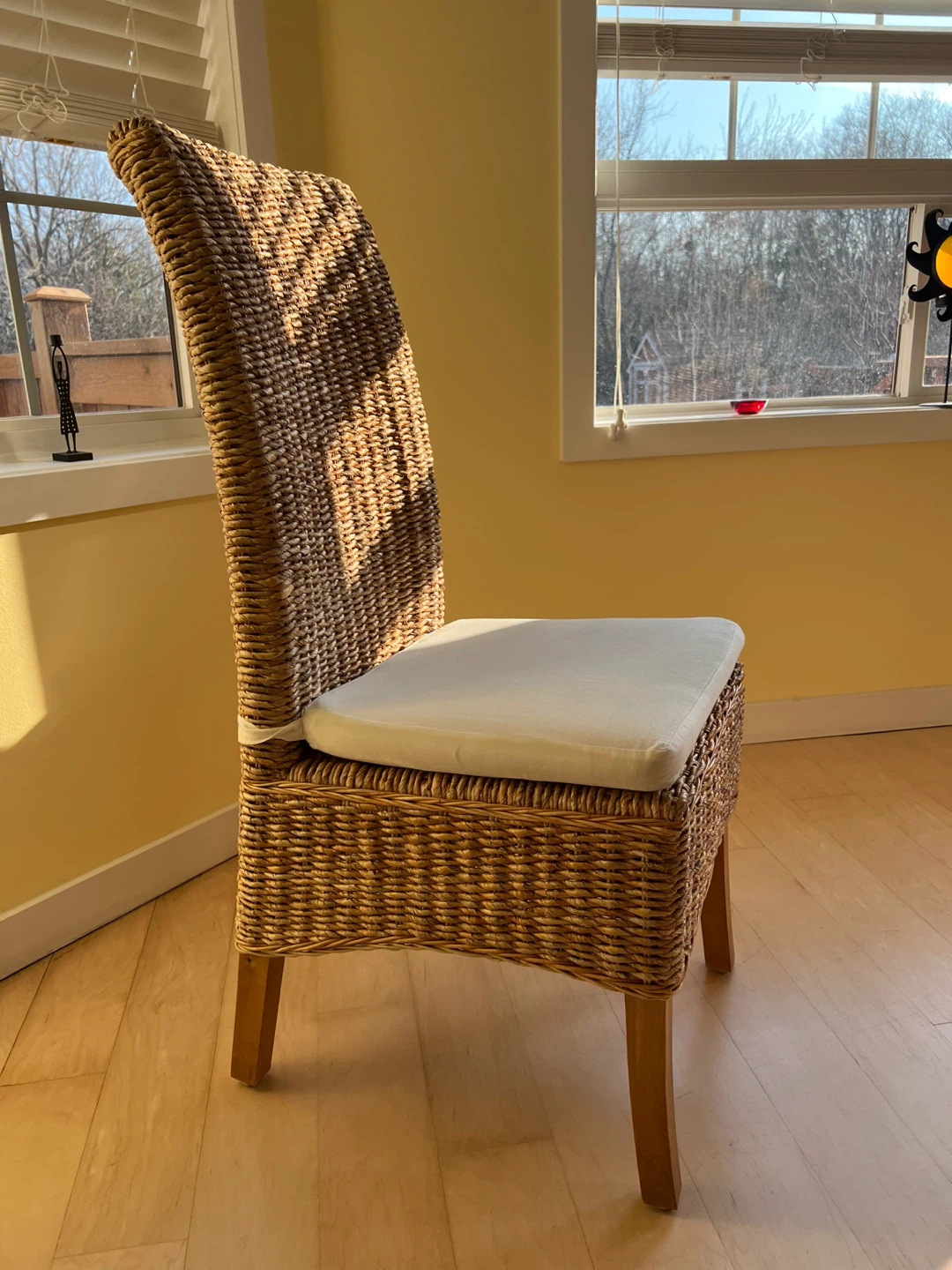 Set of 6 Woven Rattan Dining Chairs - photo 4