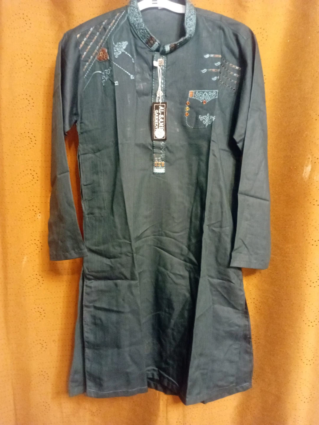 Men's Black Kurta - photo 5