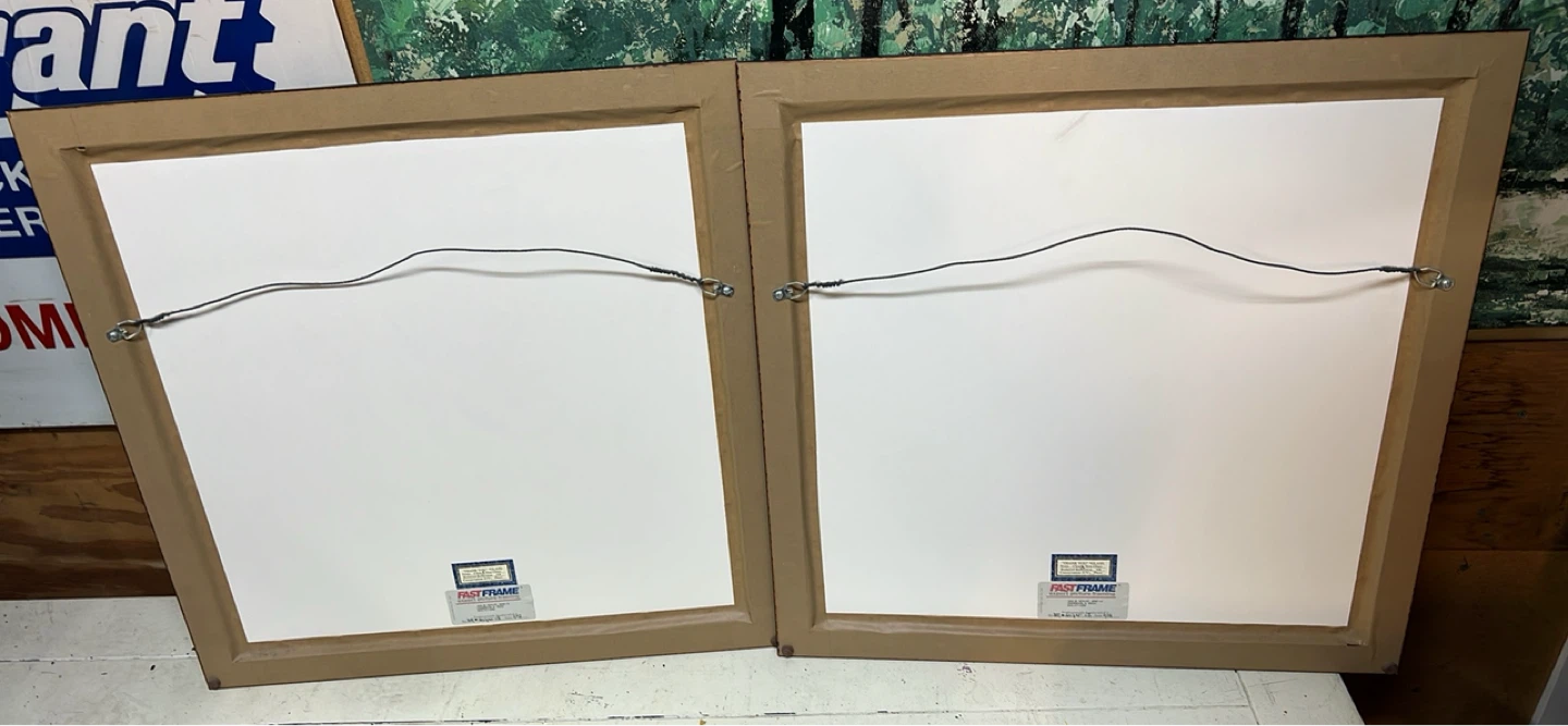 Set of 2 Framed Abstract Art Prints - photo 2