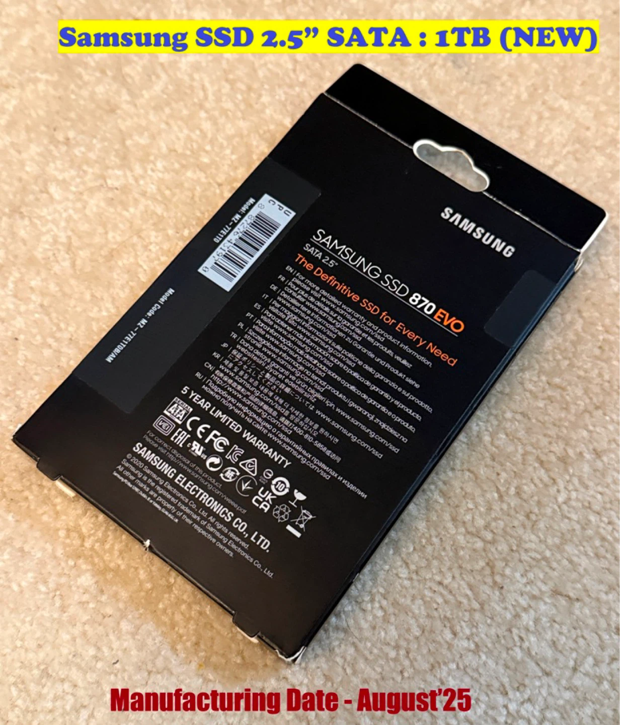 Samsung SSD 2.5” SATA : 1TB (NEW) - photo 5
