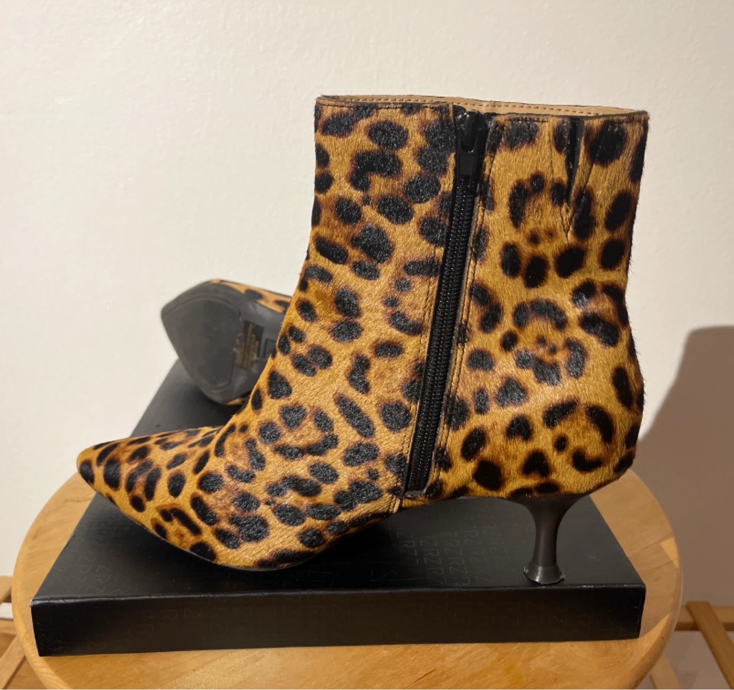 Rachel Zoe Leopard Print Heeled Ankle Boots - Size 9 - photo 3