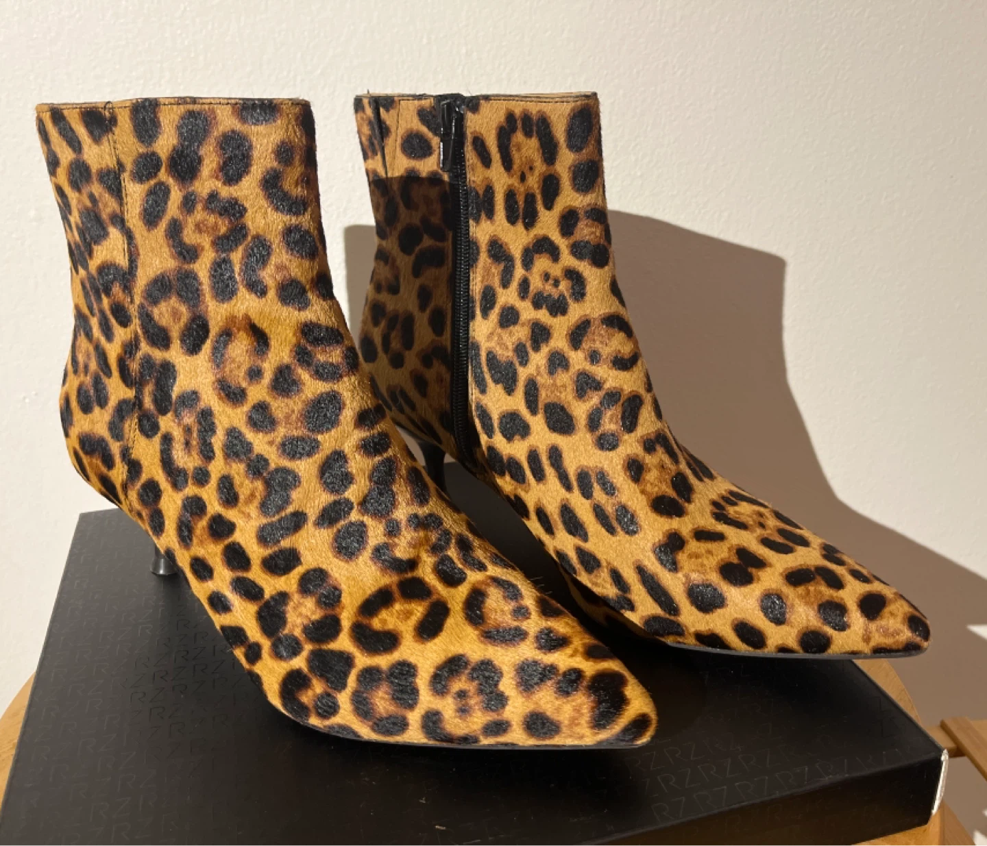 Rachel Zoe Leopard Print Heeled Ankle Boots - Size 9 - photo 5