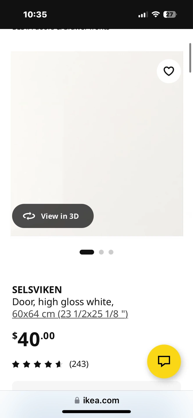 SELSVIKEN Doors Only  - High Gloss White - photo 2