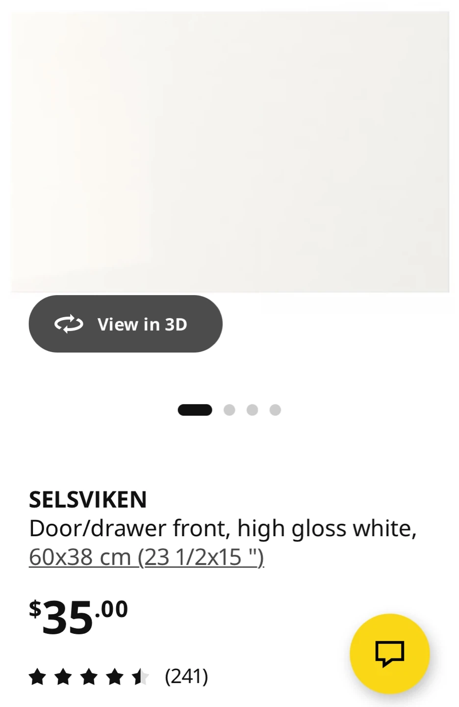 SELSVIKEN Doors Only  - High Gloss White - photo 4