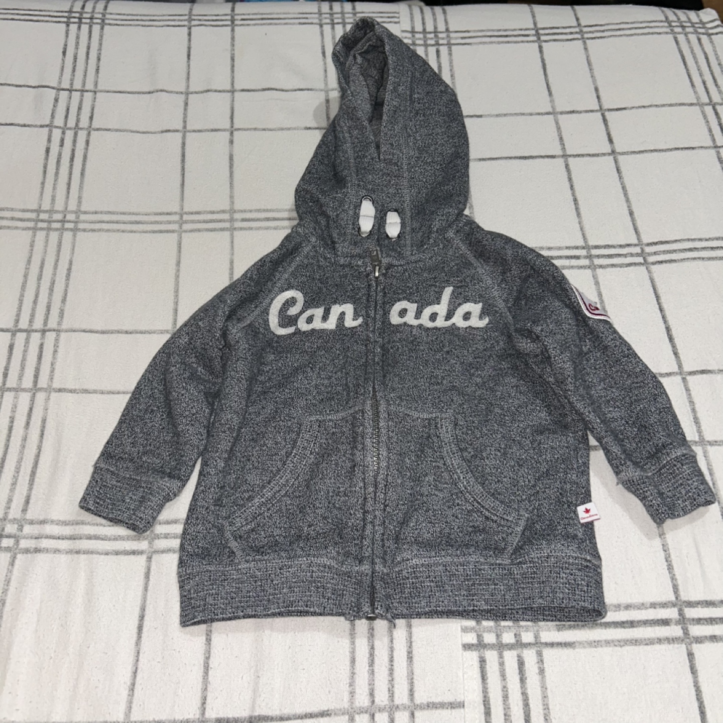 Canadiana Grey Full-Zip Hoodie 2T