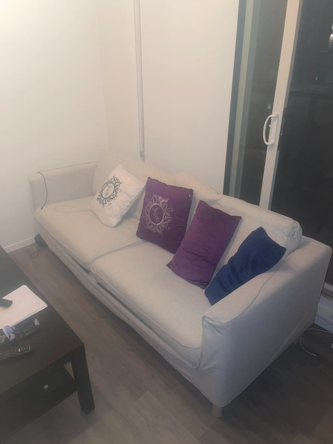 Light Grey Sofa with Decorative Pillows - photo 3