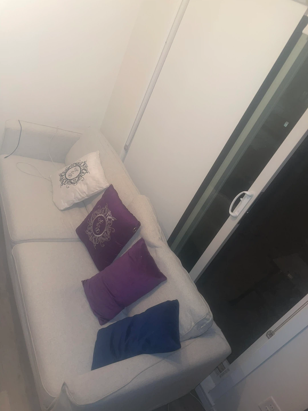 Light Grey Sofa with Decorative Pillows - photo 2