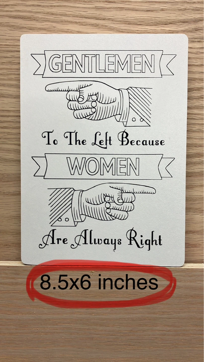 Funny Bathroom Sign - 8.5x6 Inches