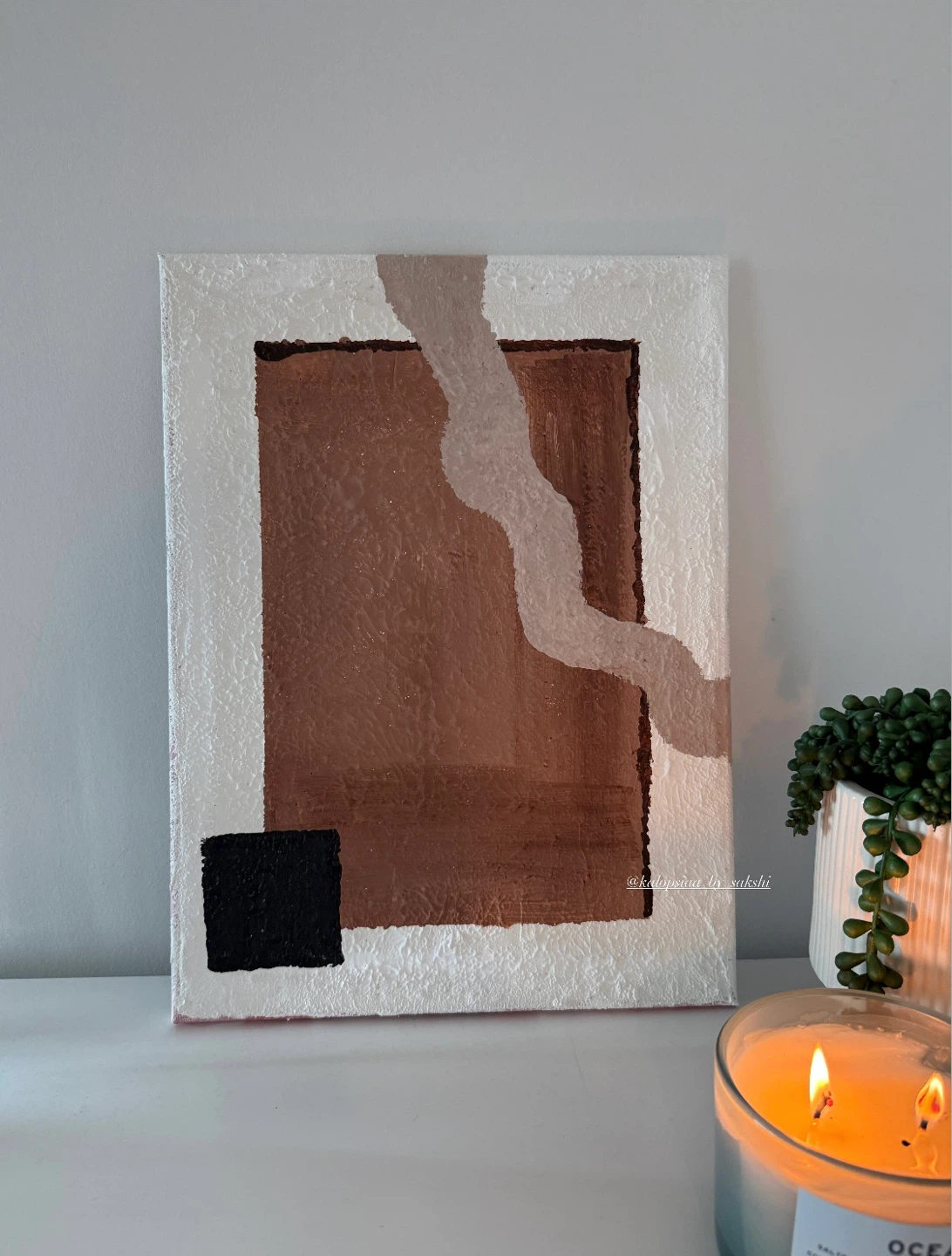 Modern Neutral Textured Wall Art | Earthy Abstract Canvas