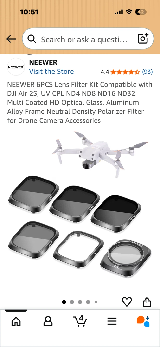 NEWEER 6-Piece Lens Filter Kit for DJI Air 2S - photo 2