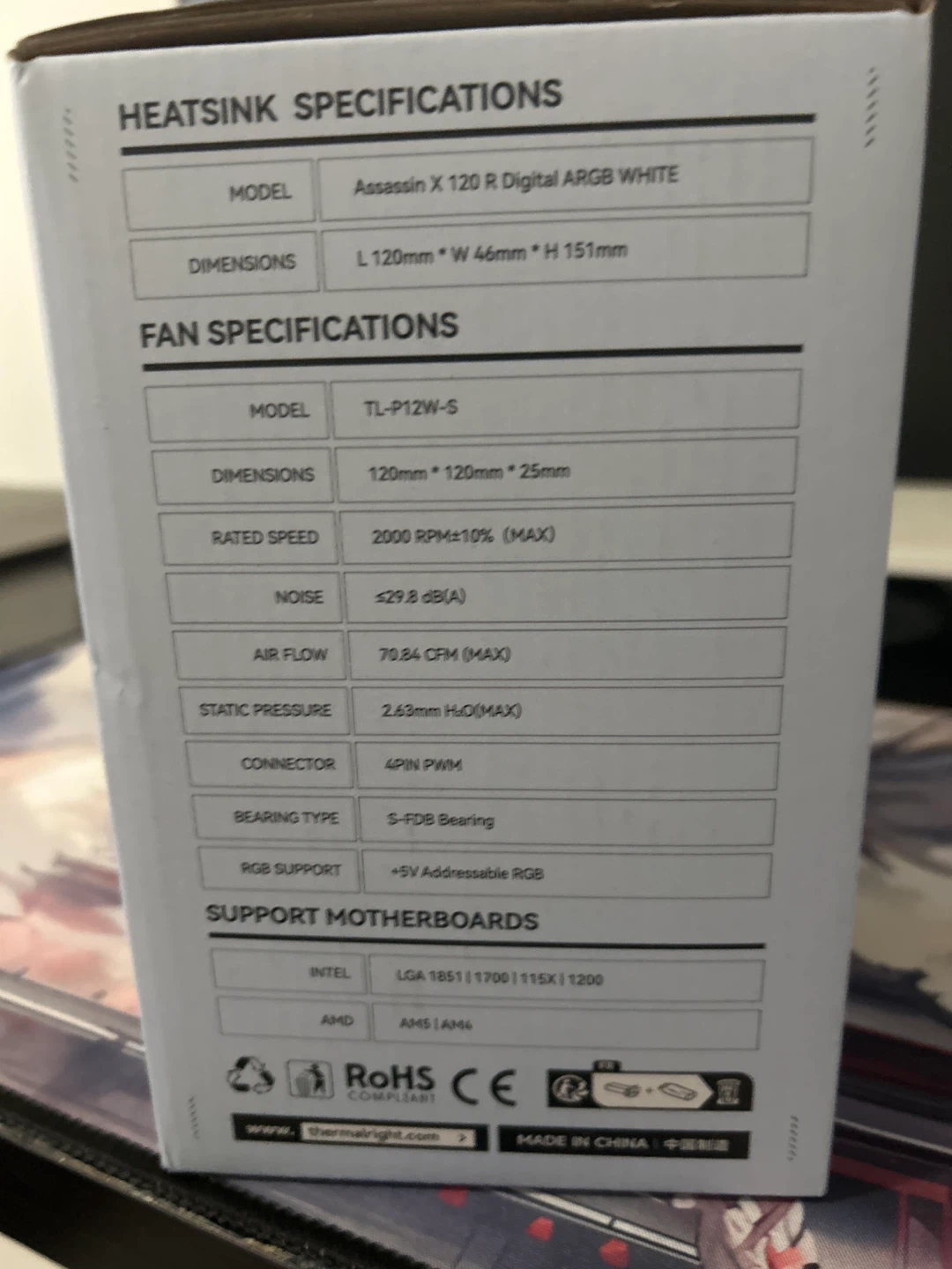 PC heat sink speacifications