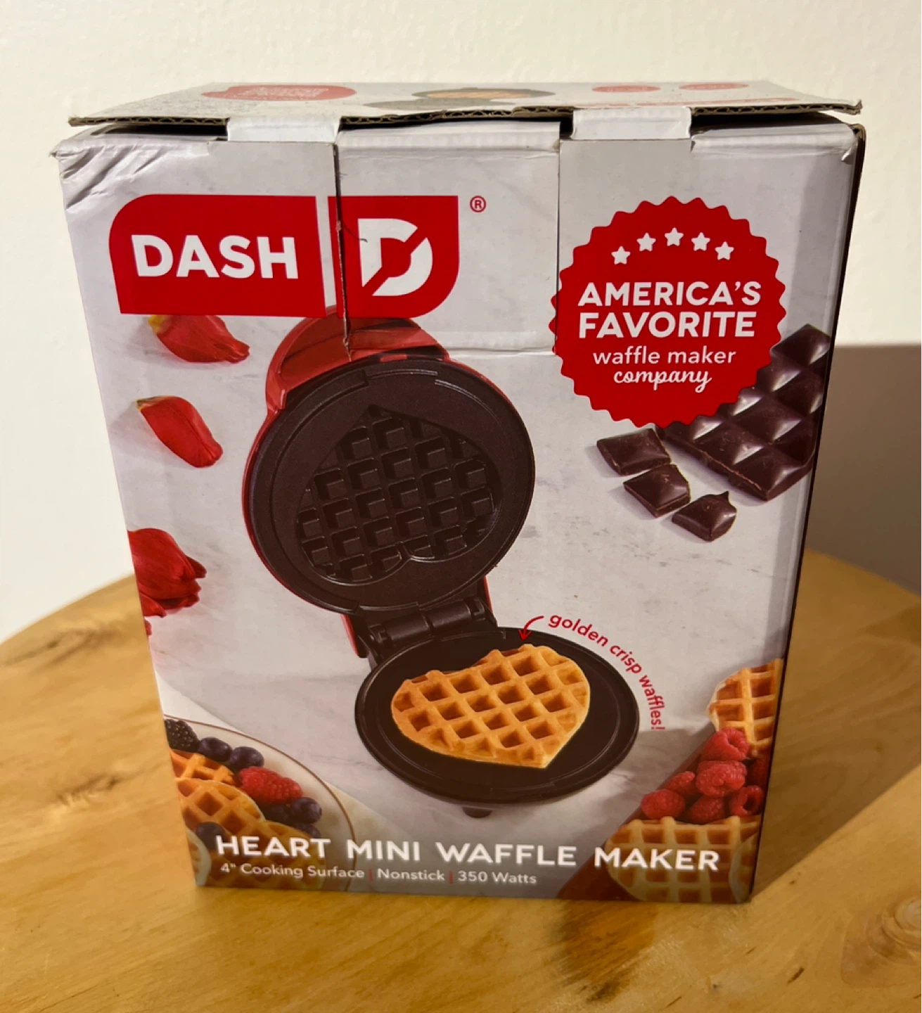 Dash Heart Mini Waffle Maker - Red - photo 3