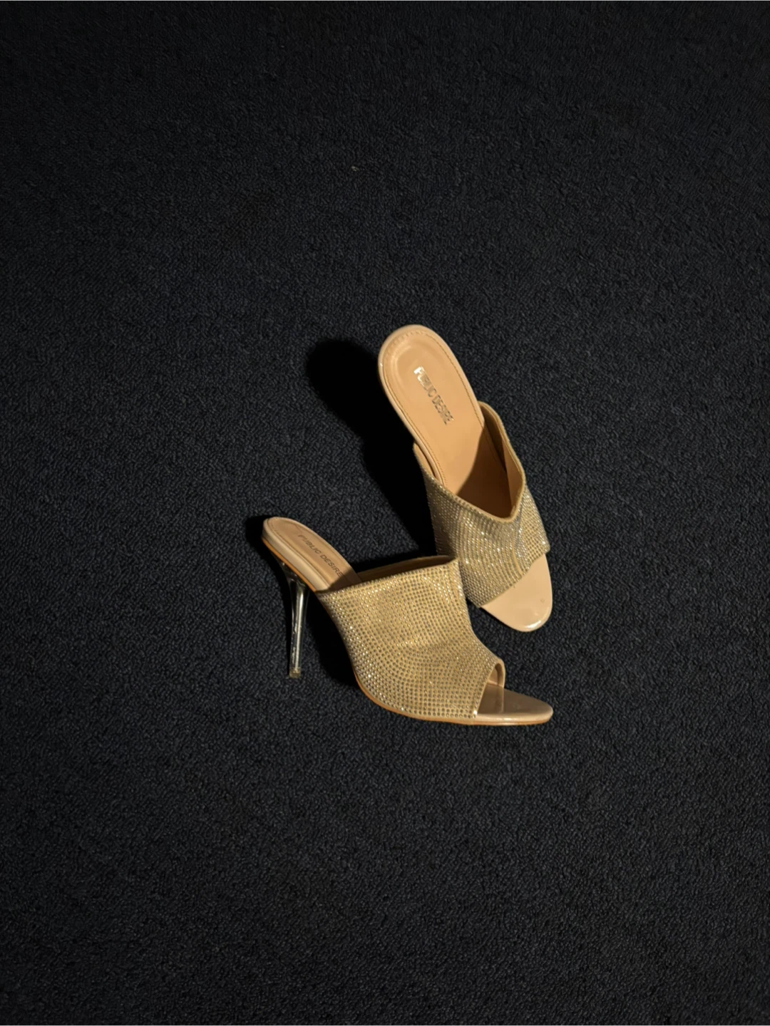Public Desire Women's Rhinestone Mules