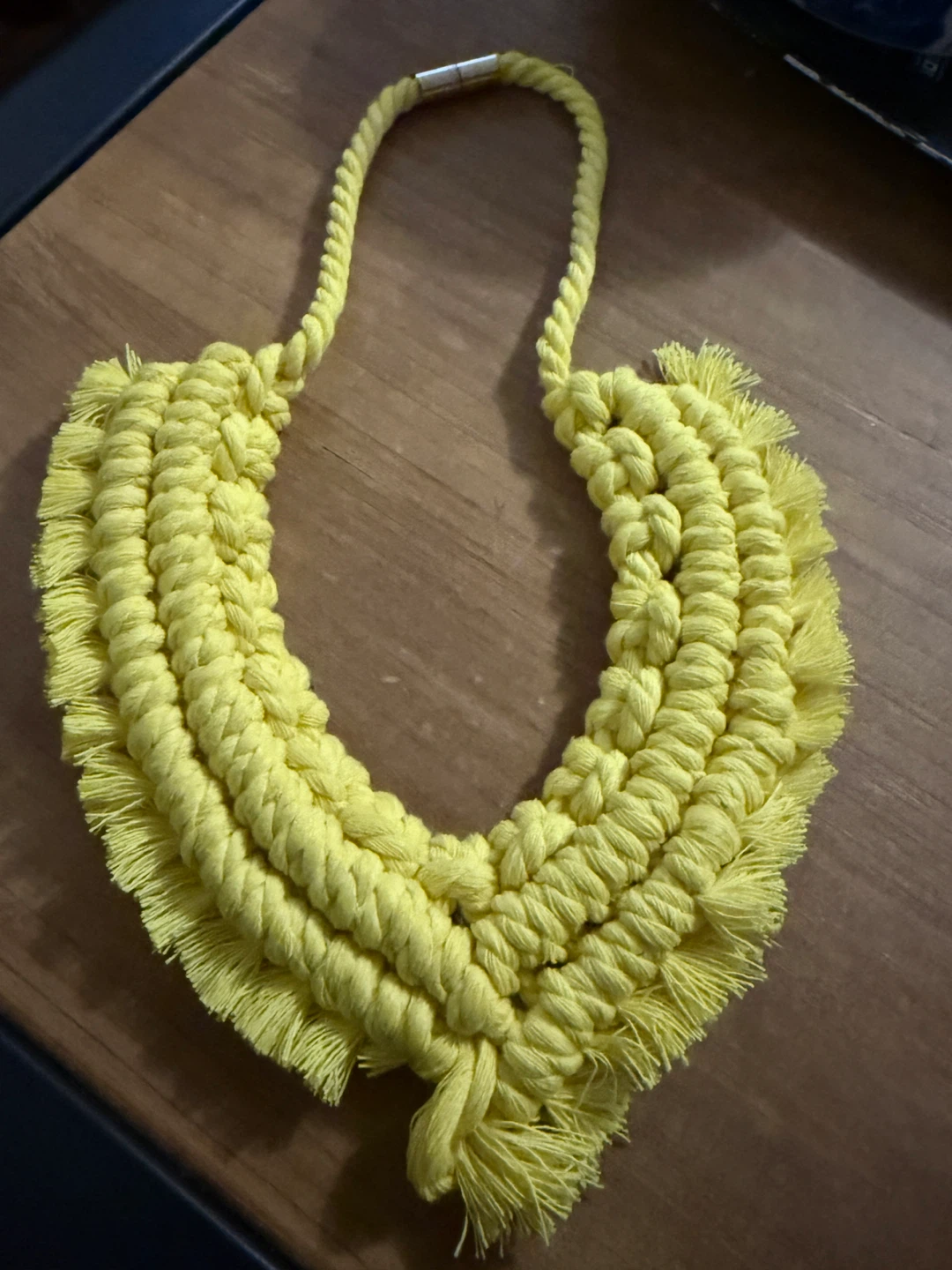 Yellow Macrame Necklace
