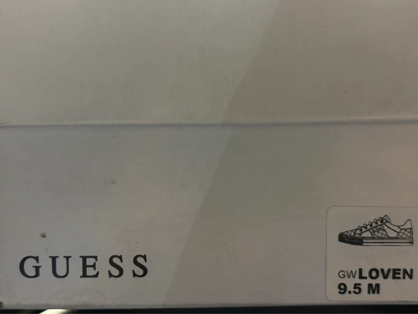 GUESS GWLOVEN Black Quilted Sneakers - Size 9.5 M - photo 2