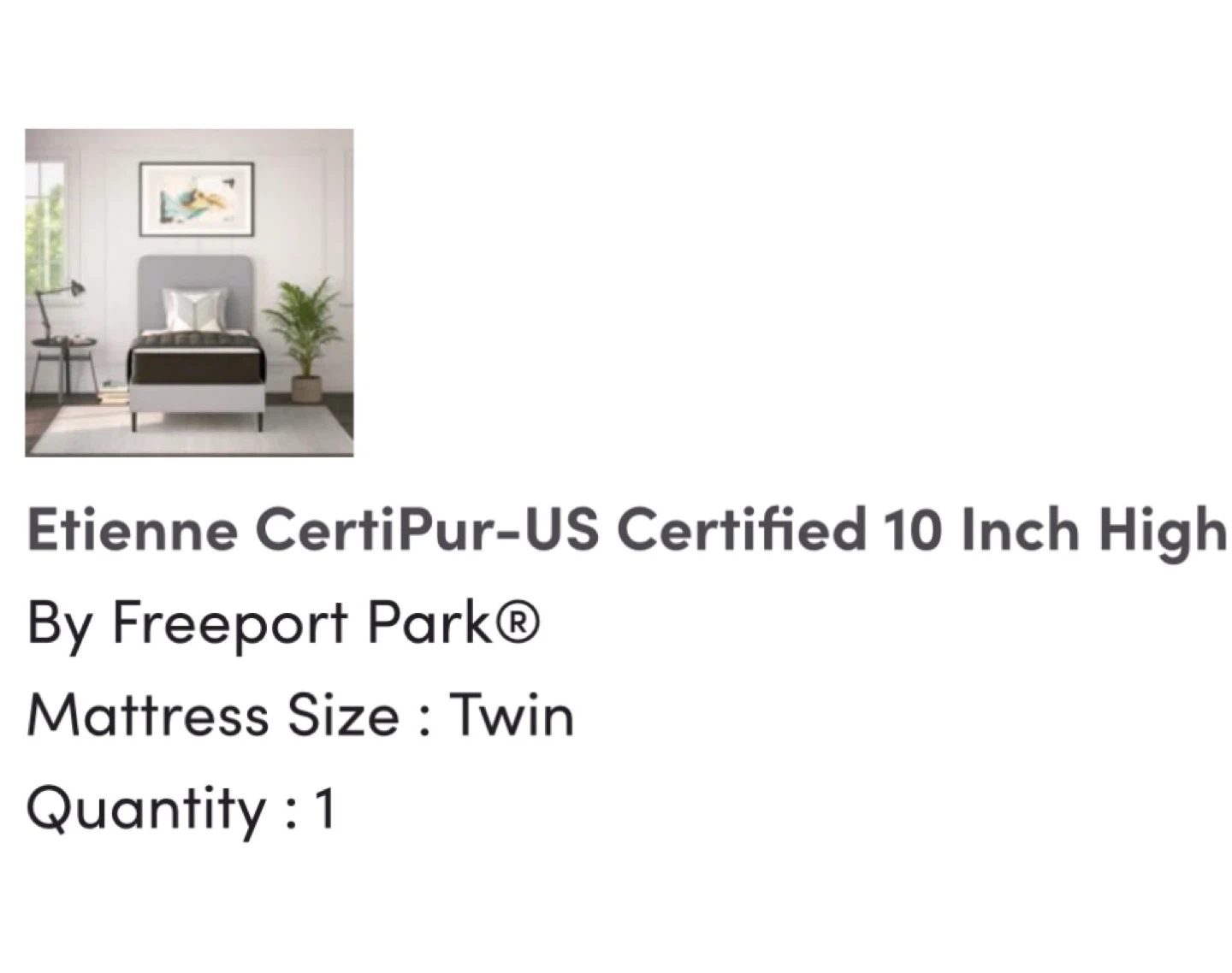 US Certified 10 Inch Twin Mattress Plush - photo 2