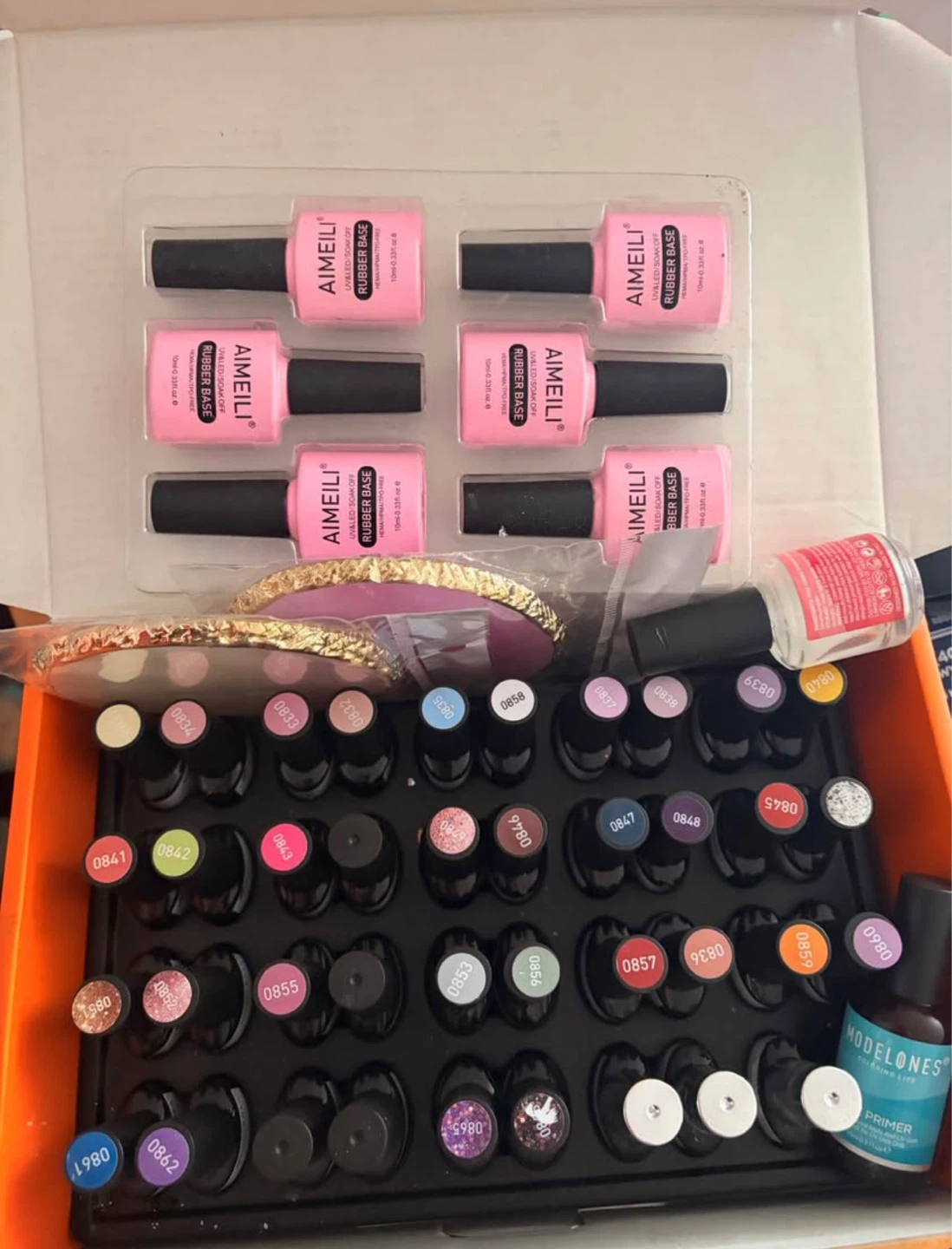 AIMELI Gel Nail Polish Set with UV LED Lamp and Accessories - photo 2