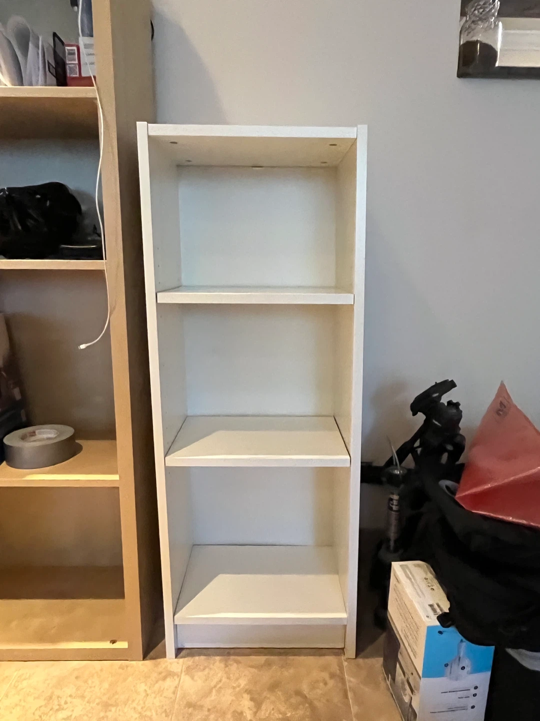 White 3-Shelf Bookcase