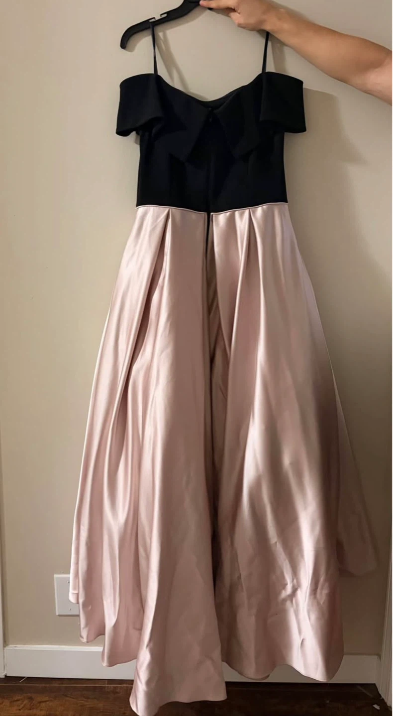 Black and Pink Off-the-Shoulder Formal Dress - photo 2