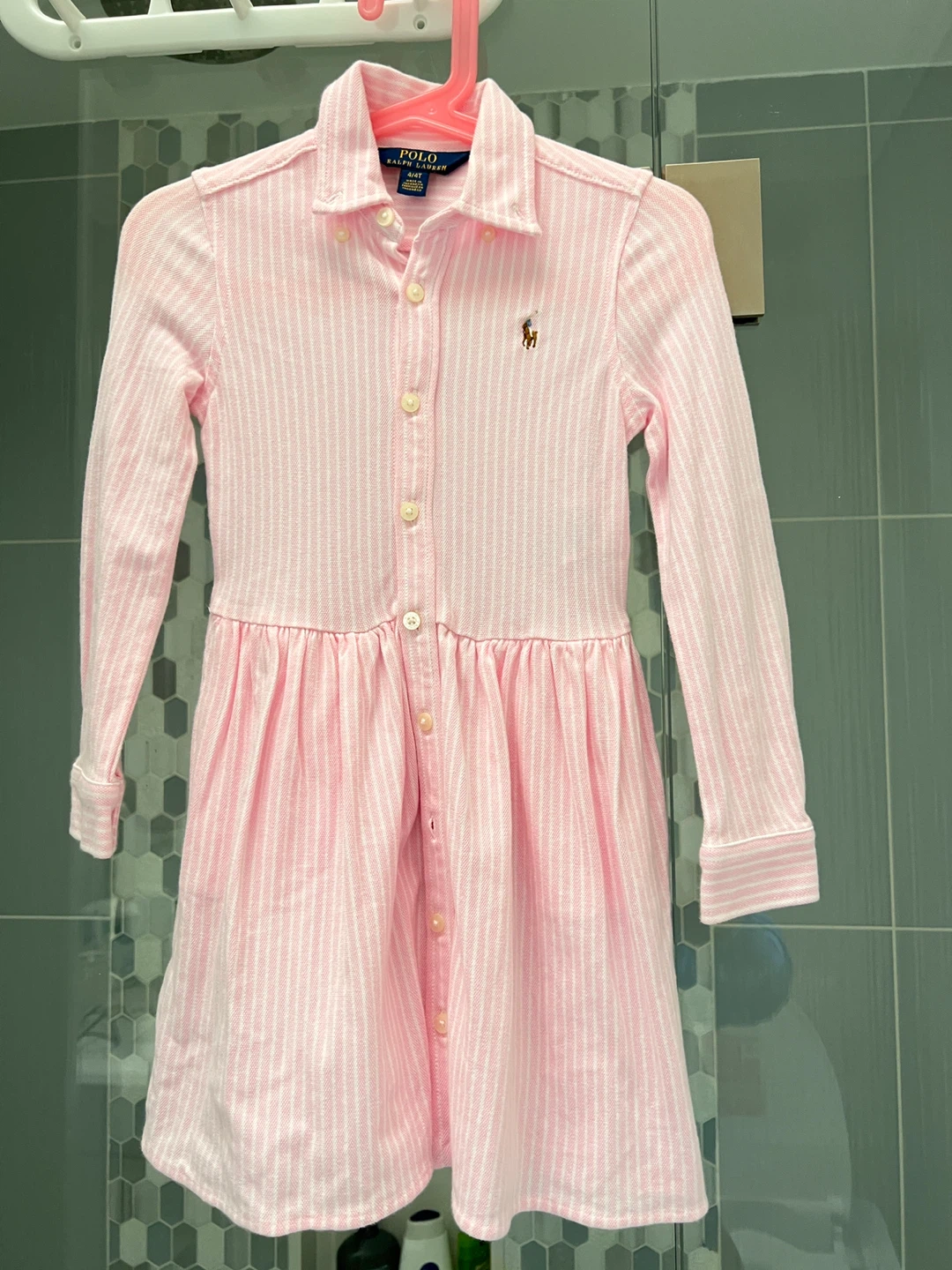 Polo Ralph Lauren Pink Striped Button-Down Dress