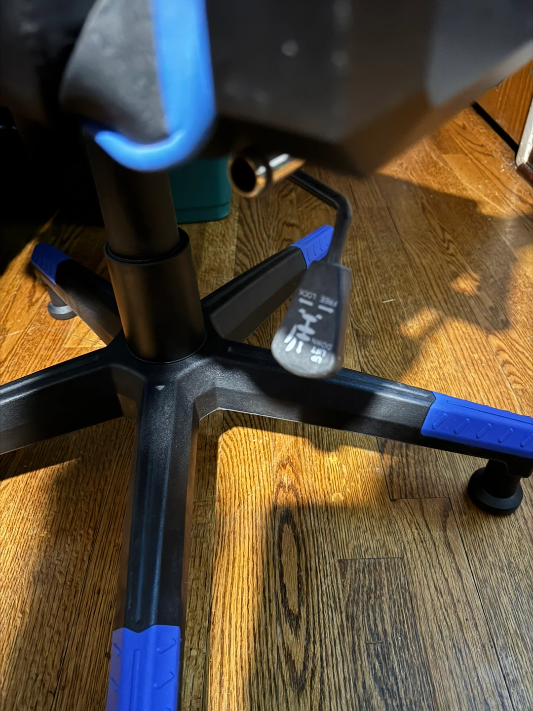 Blue and Black Gaming Chair with Footrest - photo 5