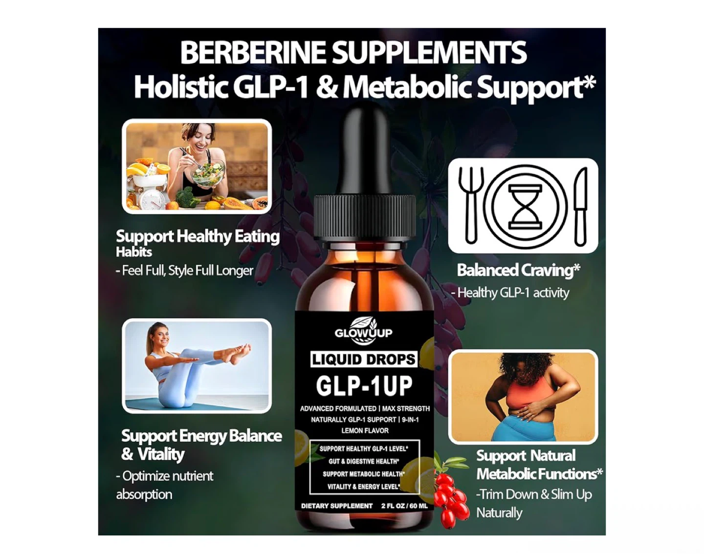 Glowuup GLP-1 UP Liquid Drops - Lemon Flavor - photo 3