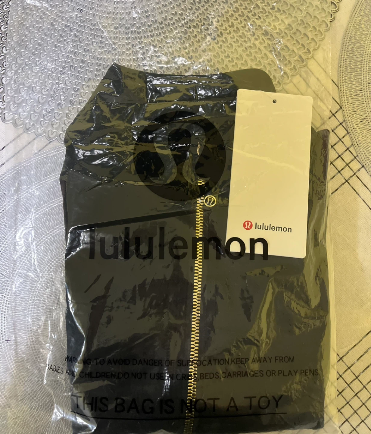 Lululemon Black Jacket with Gold Zipper