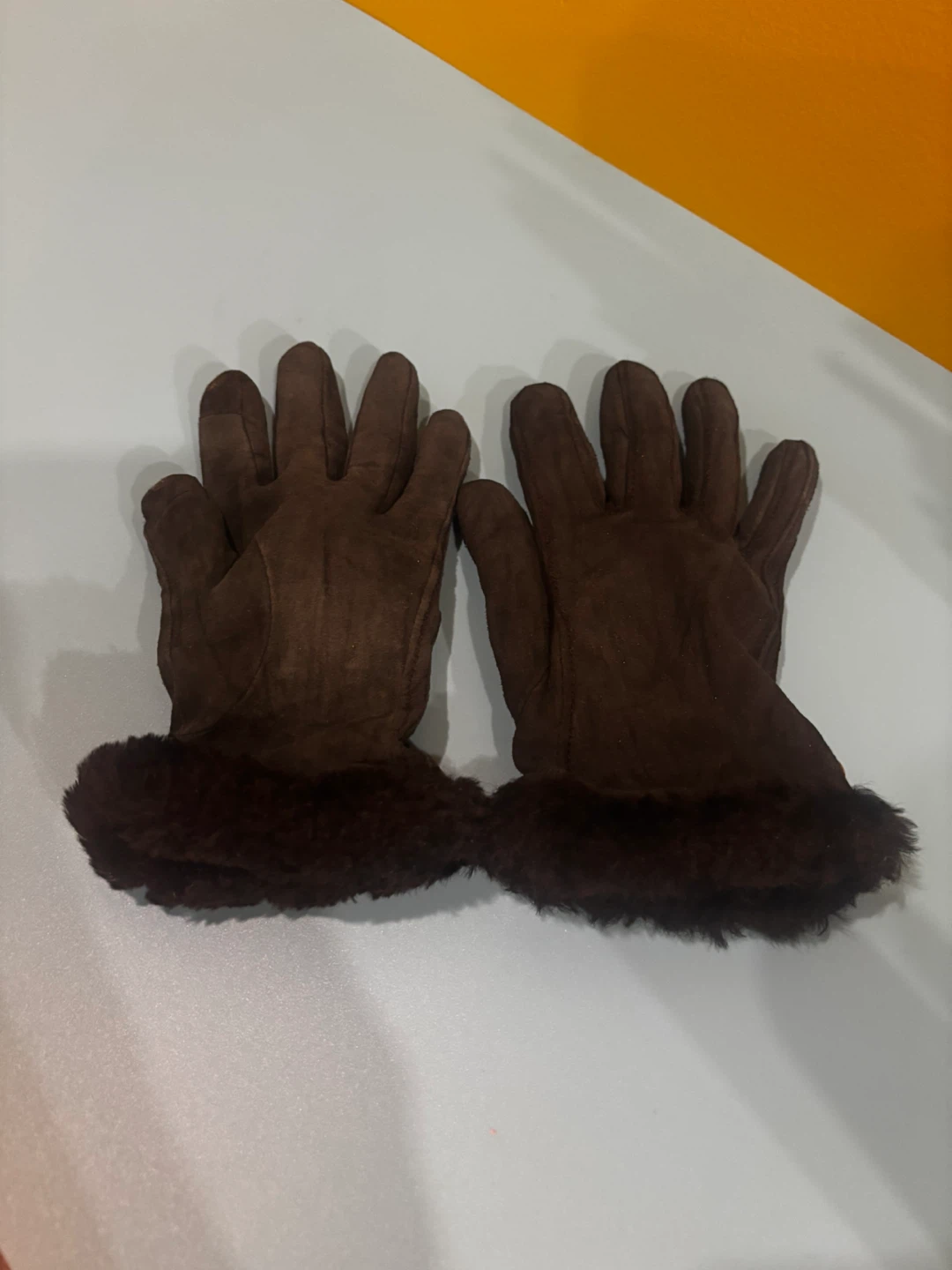 UGG Australia Black Suede Fur Trim Gloves - photo 2