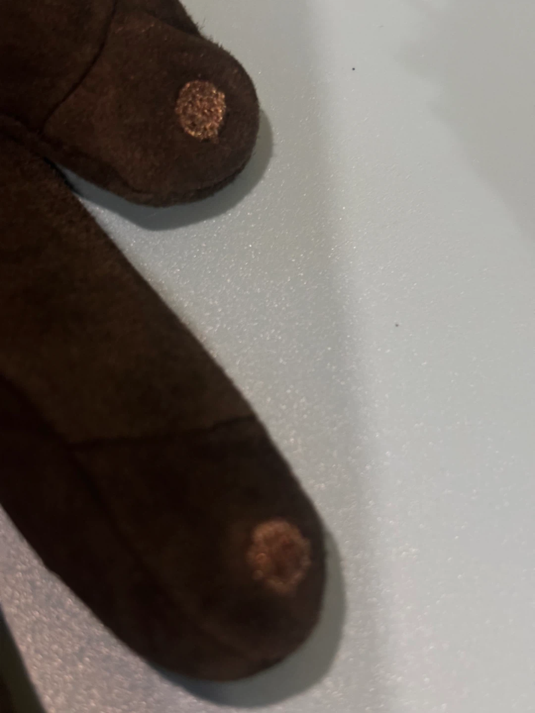 UGG Australia Black Suede Fur Trim Gloves - photo 3