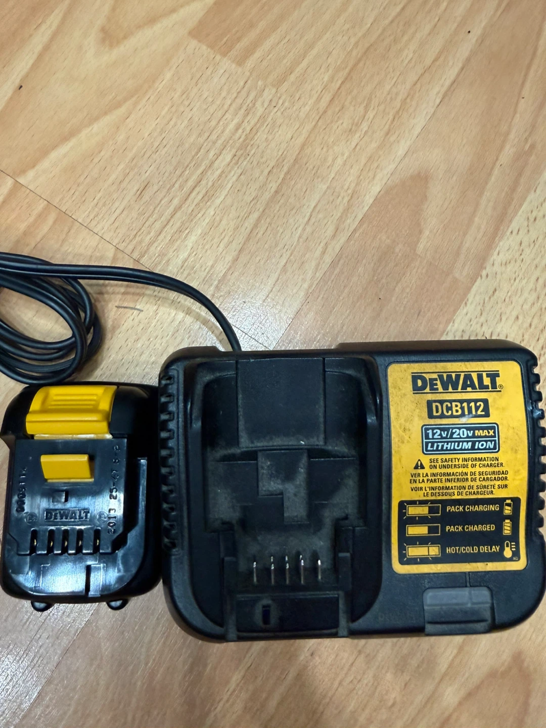 DeWalt DCB120 12V Max 15.6 Wh Battery Pack and DCB112 Charger