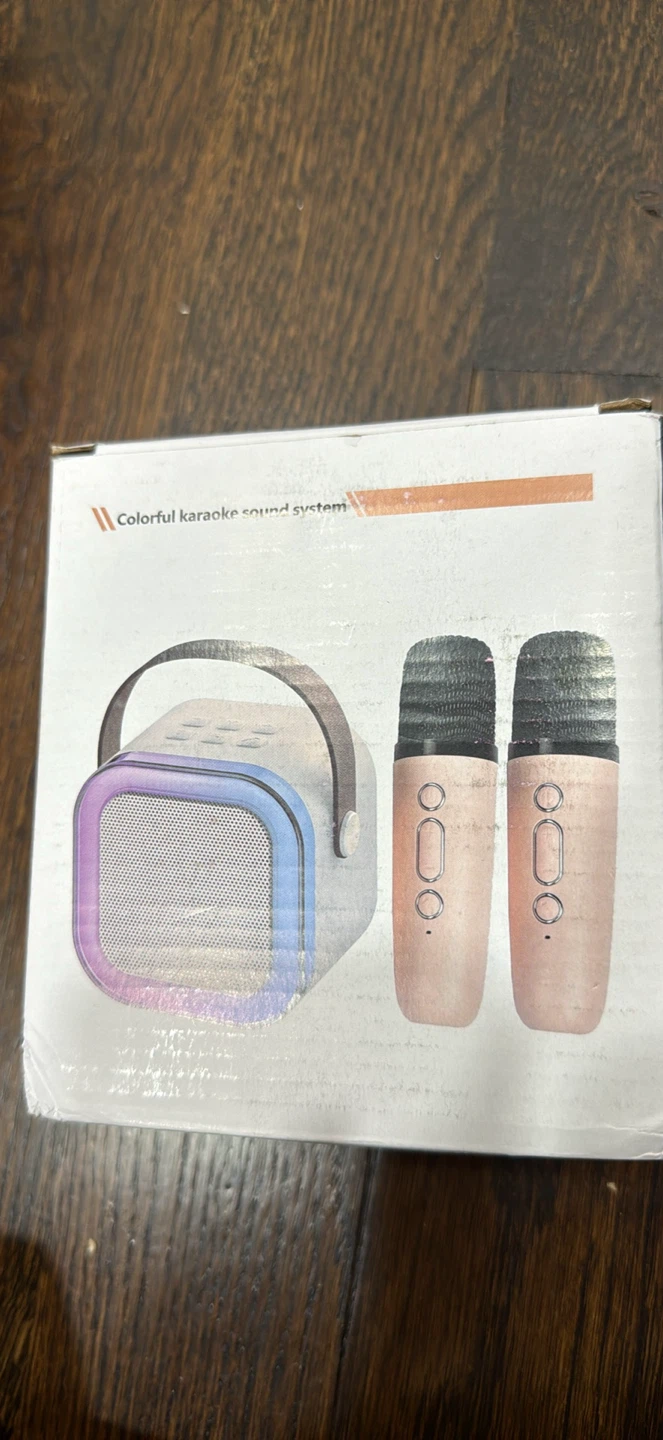 Colorful Karaoke Sound System with 2 Microphones