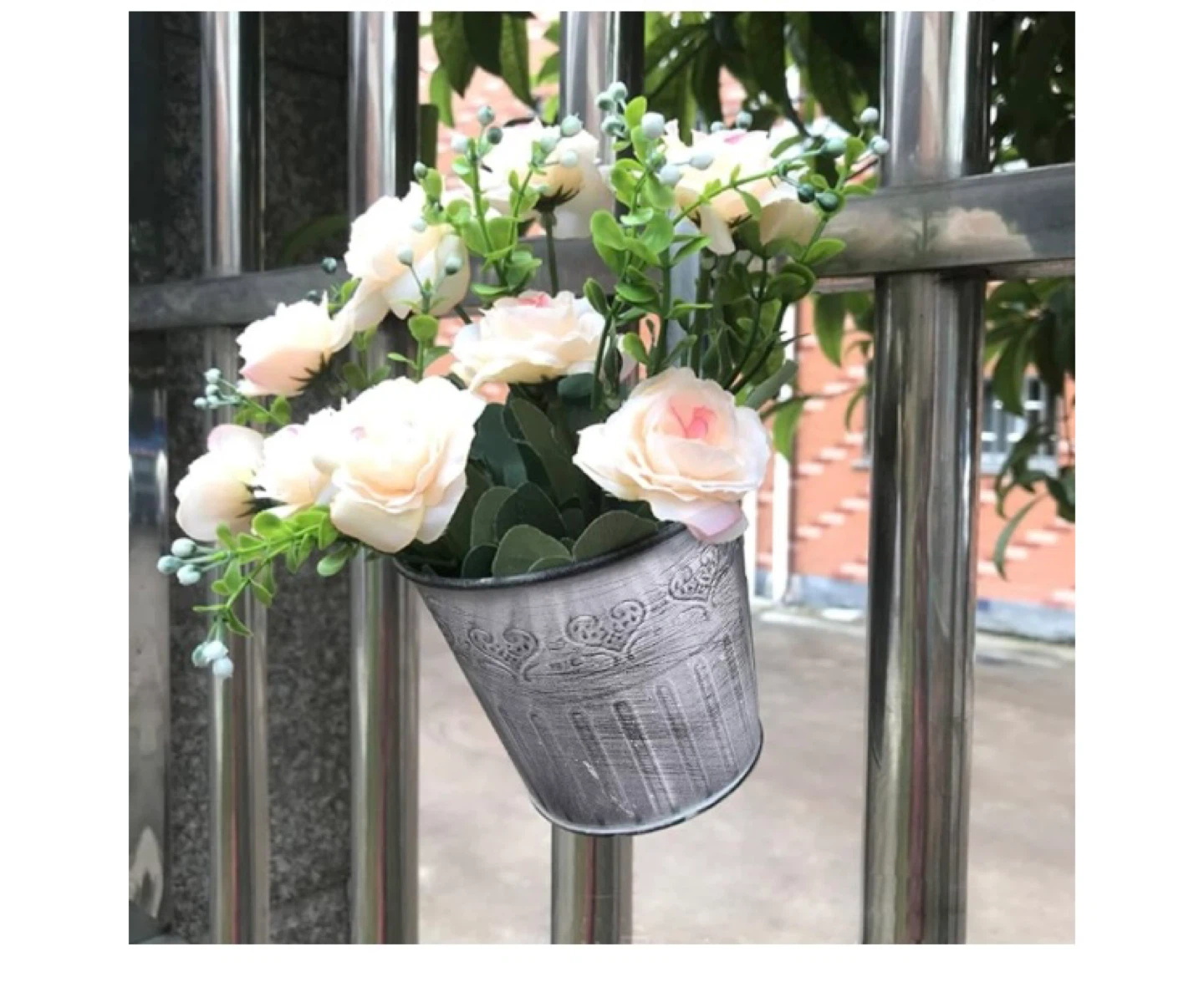 10 LALAGREEN Galvanized Metal Hanging Planters - photo 4