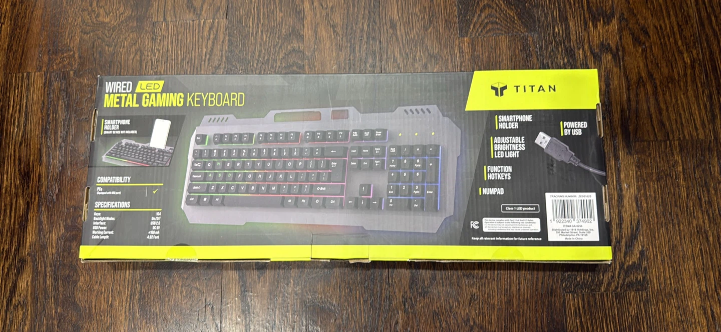 Titan Wired LED Metal Gaming Keyboard