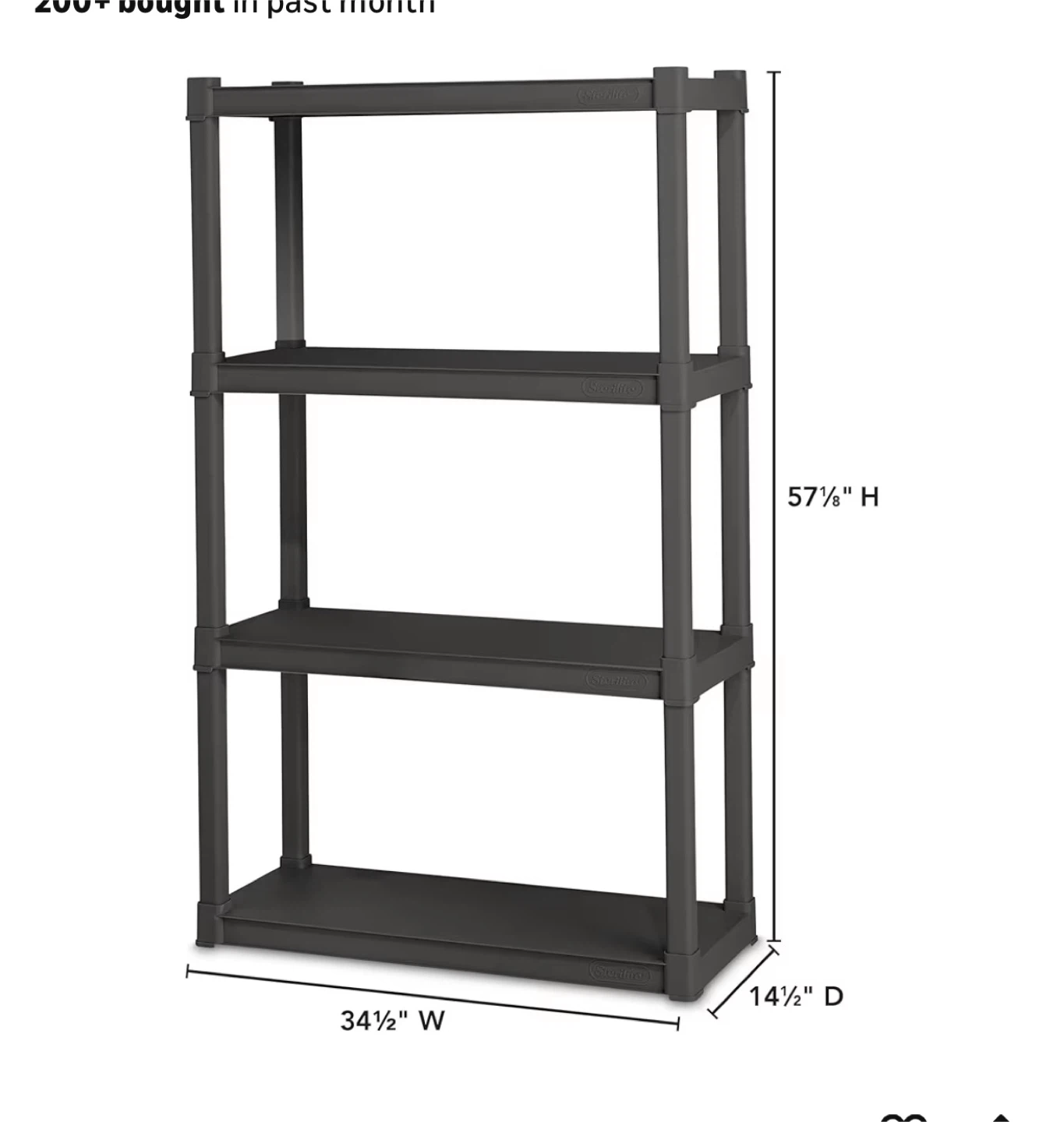 Set of Two Sterilite 4-Shelf Units NIB - photo 2