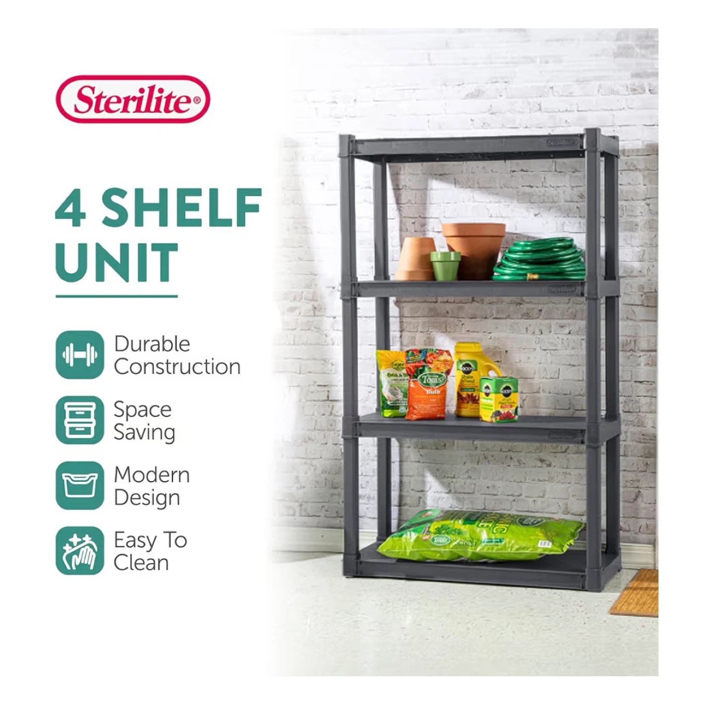 Set of Two Sterilite 4-Shelf Units NIB - photo 4