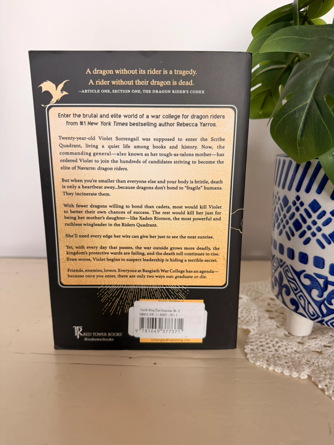 Fourth Wing by Rebecca Yarros Paperback Book - photo 4