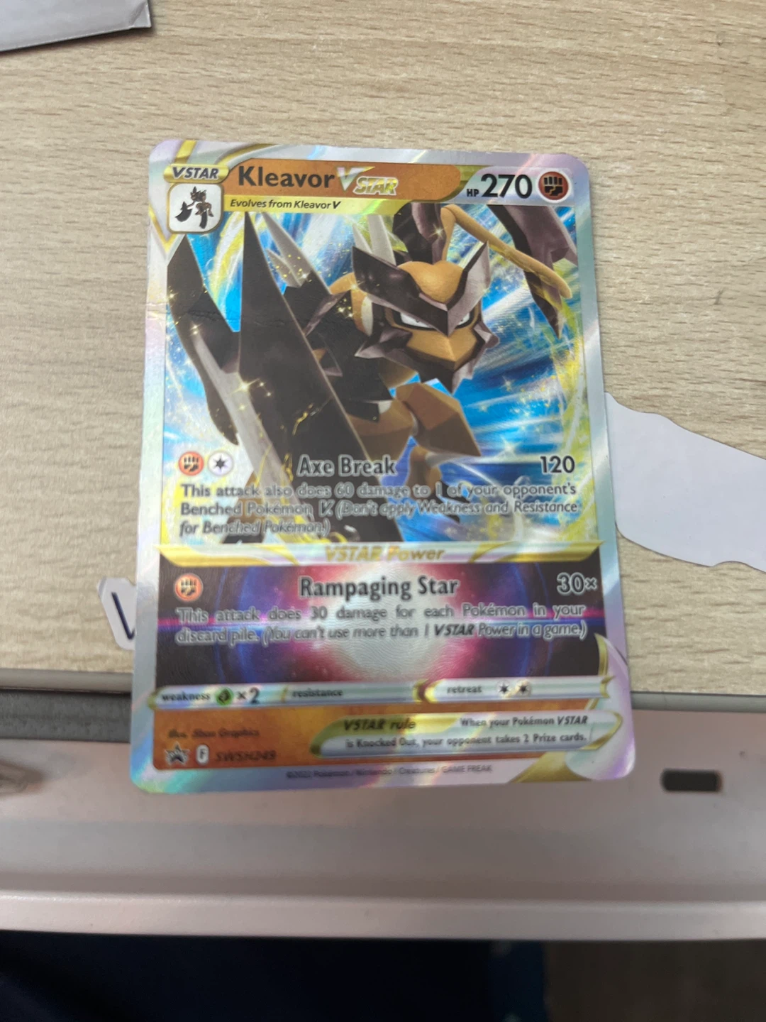 2022 Pokémon TCG Kleavor VSTAR Card SWSH249