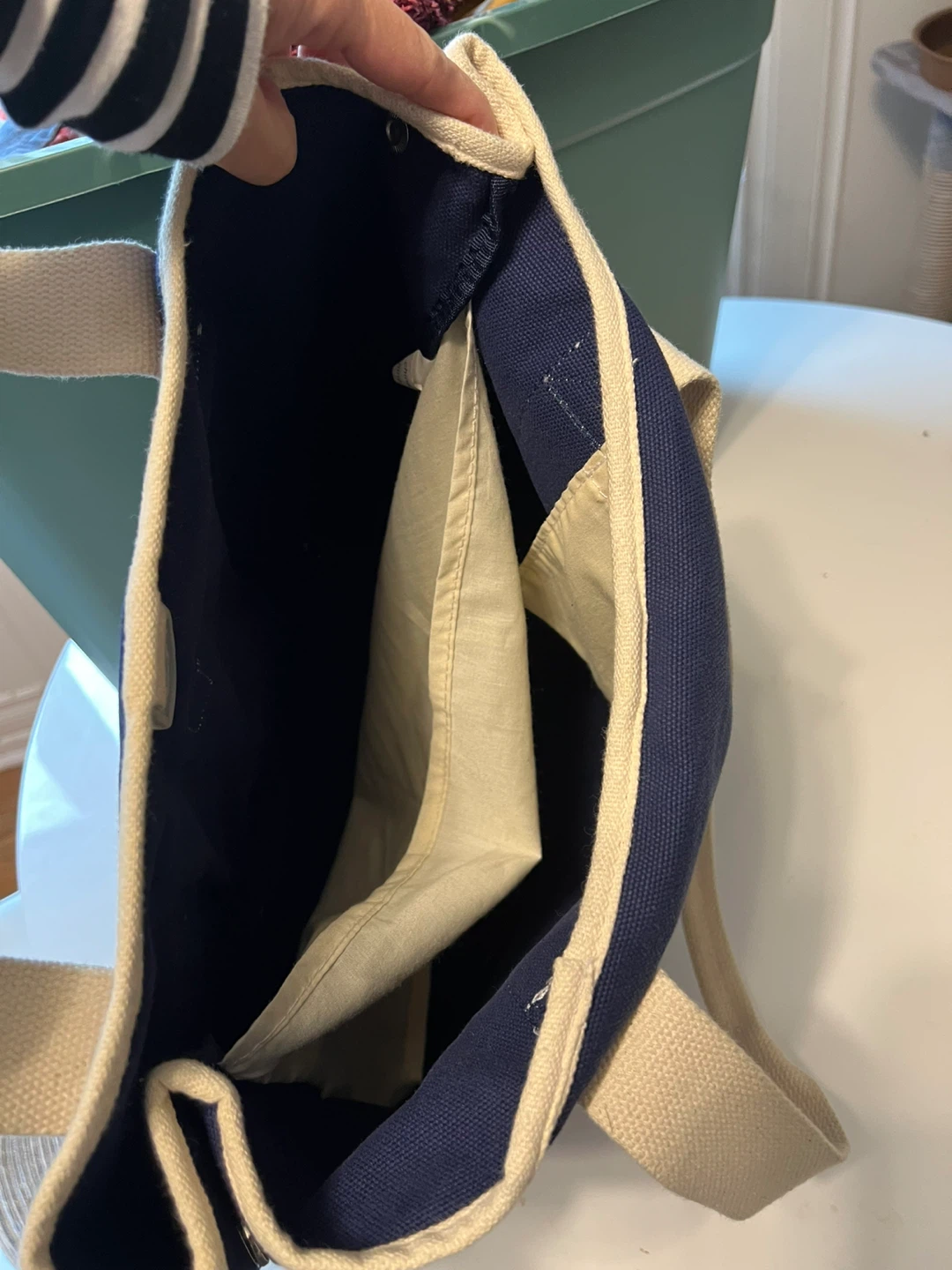 Navy Blue Canvas Tote Bag - photo 3